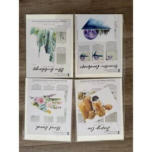 4 New LET'S MAKE ART Watercolor Art Project Tutorials By Sarah Cray Artist Kit